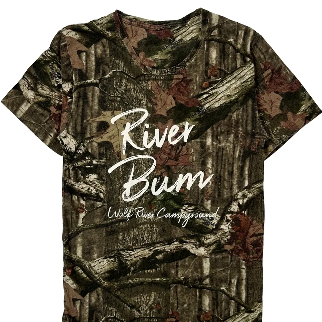 Wolf River Campground Unbranded Camo T-Shirt - XS Camo Cotton - Image 2